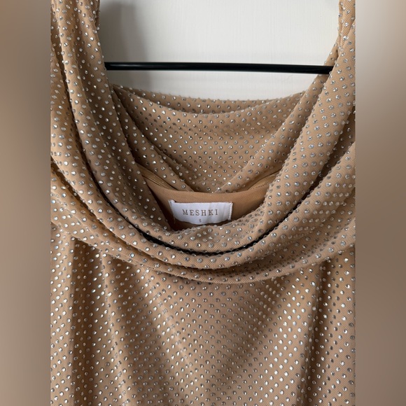 Meshki Marcel Nude Diamanté off the shoulder dress - Picture 8 of 9